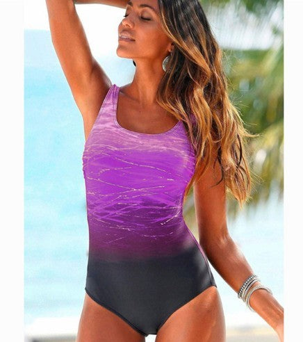 Big Size One Piece Swimwear Vintage High Top Swimwear Bandages Neck Bandage CRISS Back Can Sunbathe