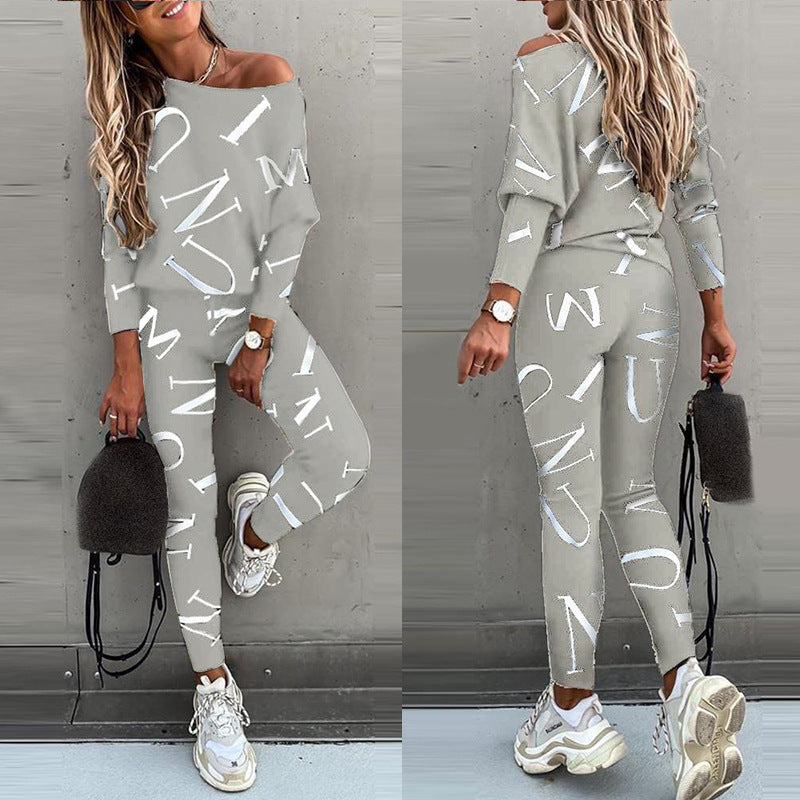 Ladies Autumn Winter Two Piece Set Women Casual Sport Suit