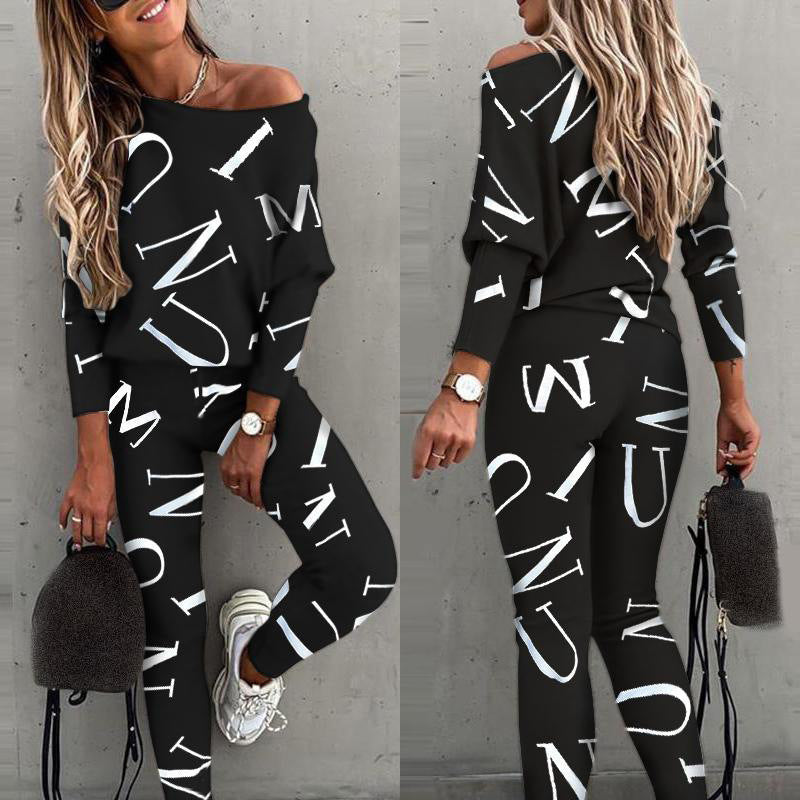 Ladies Autumn Winter Two Piece Set Women Casual Sport Suit