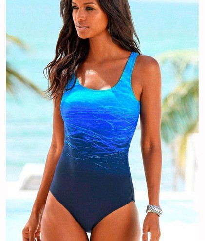 Big Size One Piece Swimwear Vintage High Top Swimwear Bandages Neck Bandage CRISS Back Can Sunbathe